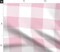 Large Pink Buffalo Check Gingham Checkered Plaid White Classic Nursery Kitchen Cottage Breakfast Custom Printed Fabric by Spoonflower Various Fabrics by the Yard or Fat Quarter